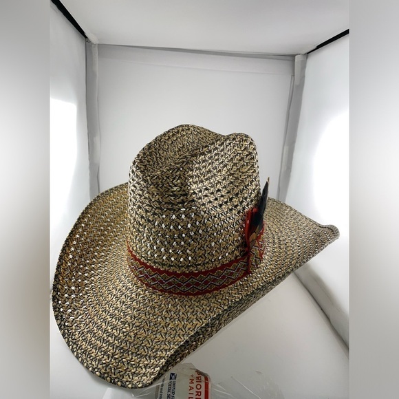RIO GRANDE Men Size 58 (7 1/4) San Francisco Hat Co Hard Straw Cowboy  Hat‌‌‌‌‌ - Picture 2 of 13